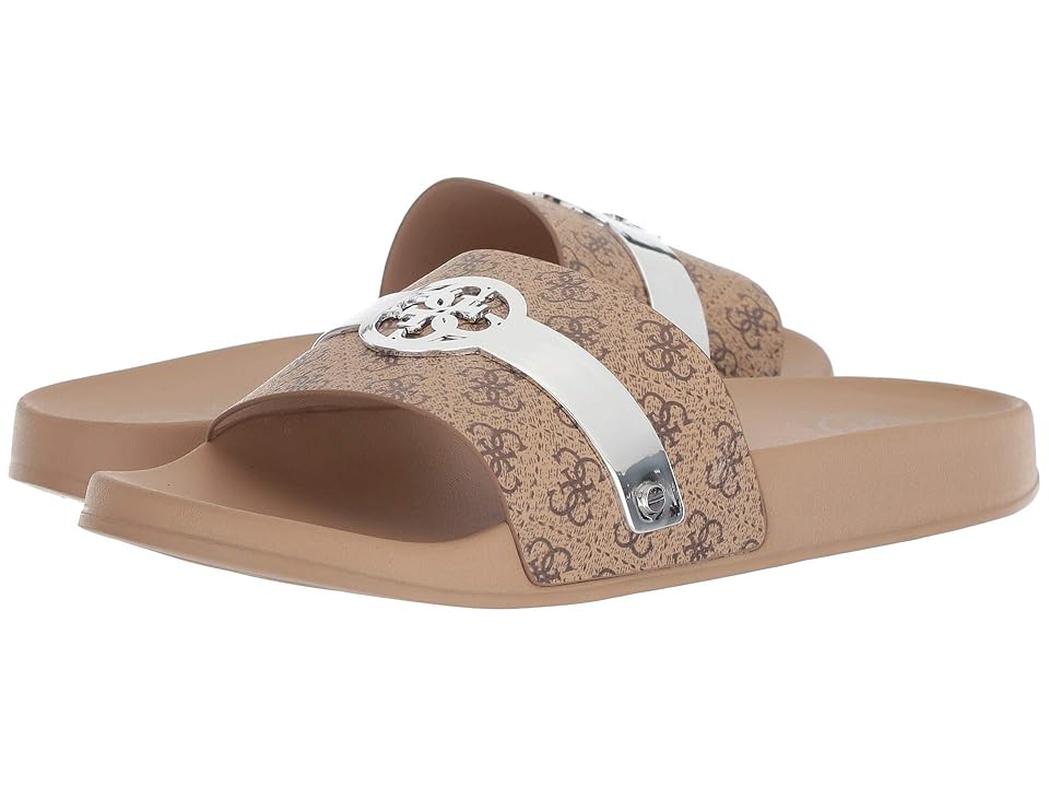 

GUESS Softly (Brown Fabric) Women's Slide Shoes