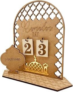 Ramadan Wooden Countdown, Eid Mubaraks Ornament Ramadan Count Down Eid Countdown, Advent Gifts For Kids,Palace