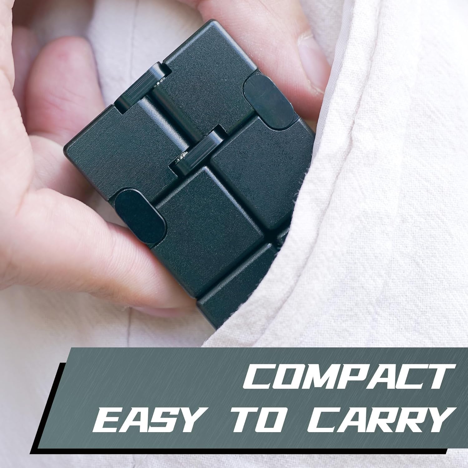 BeFunky Fidget Cube New Version Fidget Finger Toys - Metal Infinity Cube Prime for Stress and Anxiety Relief/ADHD, Ultra Durable Sensory Gifts for Adults and Teens Kids (Black) 1