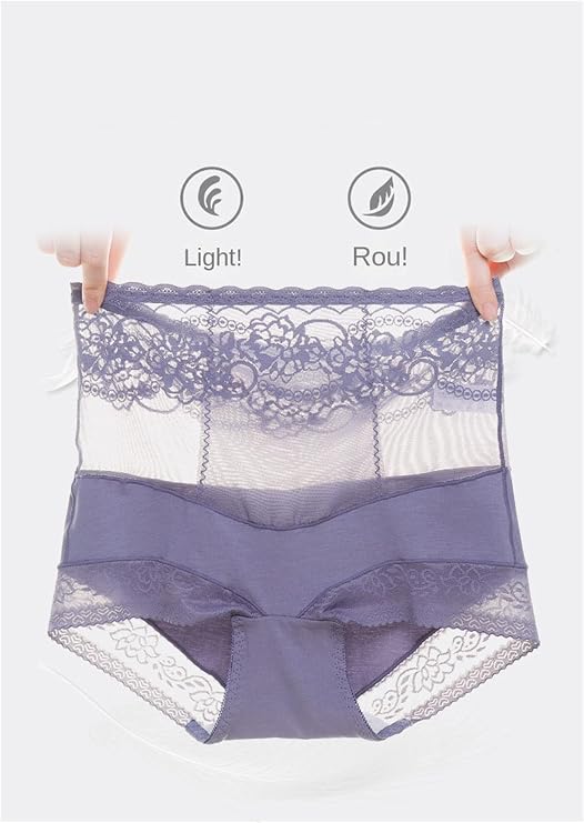 Women's Cotton Underwear, High Waisted Ladies Panties, Full Coverage Briefs -Multi Pack