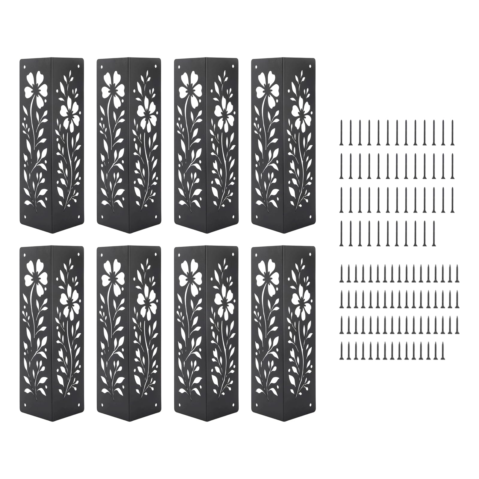 Kaeltsyn 8Pcs 4 / Corner Brackets For Wood Heavy Duty Metal Corner Brackets For Garden Bed Thickened Bed Decorative Flower Bracket