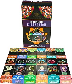 Organic Masala Incense Collection 12 Boxes, 72 Sticks