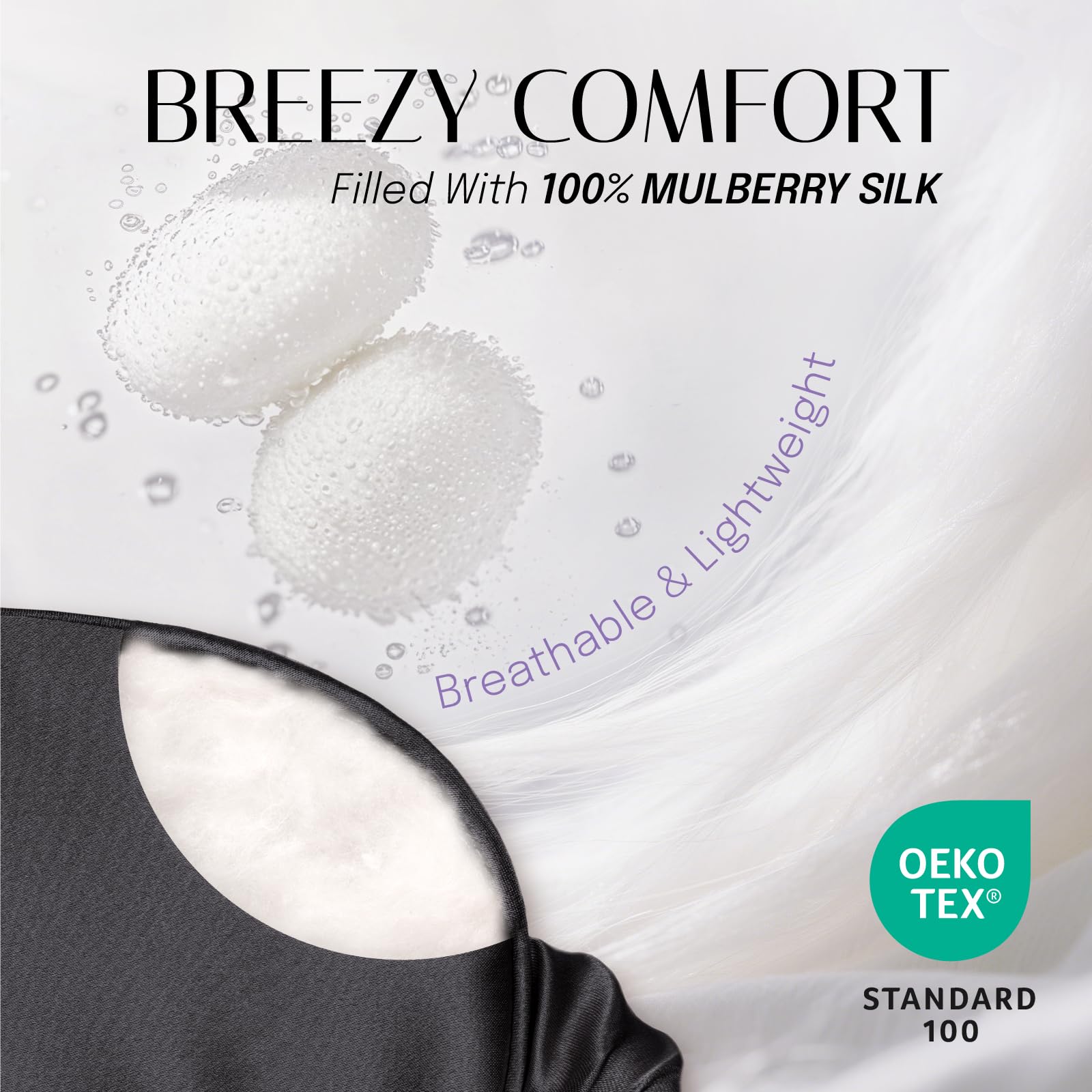OLESILK 100% Mulberry Silk Sleep Mask for Women - Zero-Pressure Blackout — Amazon image 2