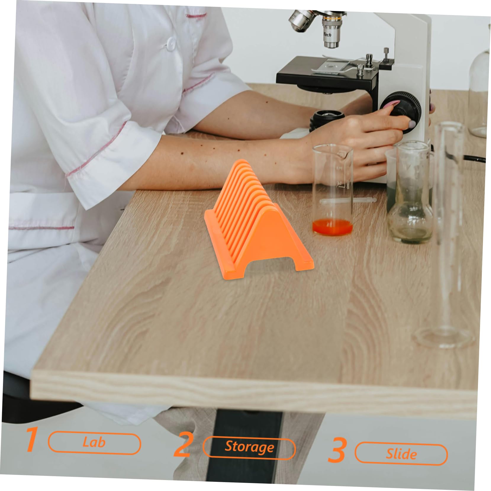 6pezzi Per Vetrini Microscopio Riutilizzabile Rack Per Vetrini Design Esperimenti e