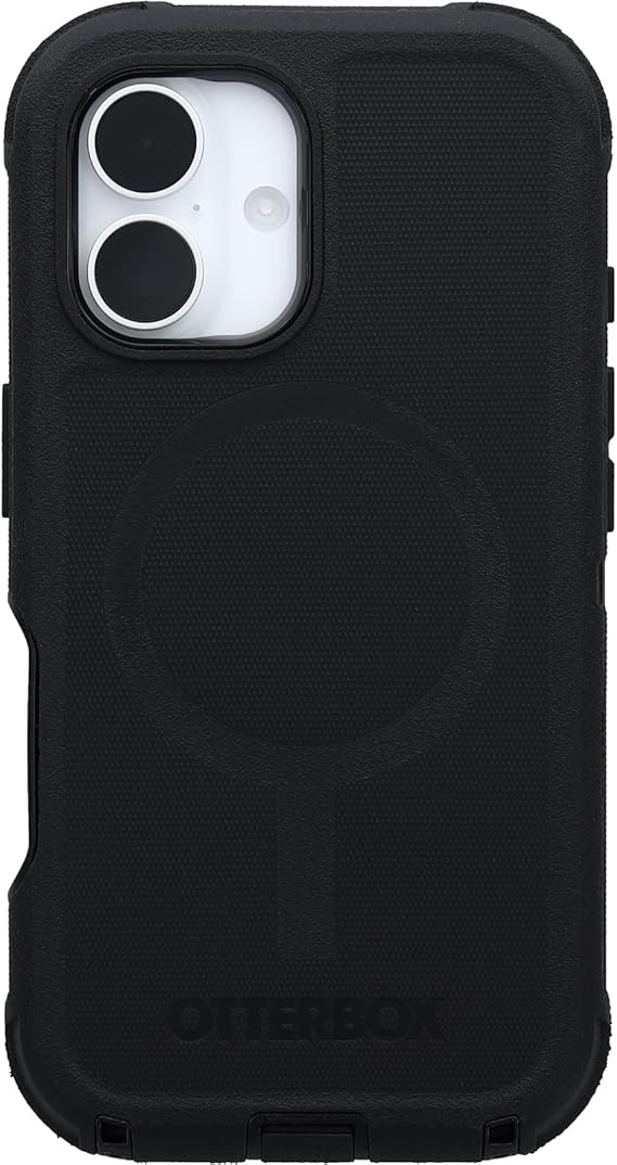 OtterBox iPhone 16 Defender Series Case - Black - Tough, Rugged & Durable iPhone Case, Snaps on MagSafe, Multi-Layer, Impact Absorbing iPhone Case