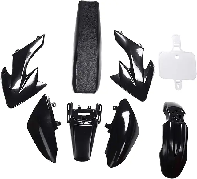Kit Plastica Orton 8 Pezzi per Pit Bike 4 Tempi CRF50 - Nero