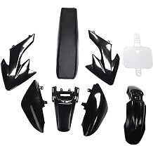 8Pcs 50Cc 110Cc 125Cc 140Cc Plastic 4-Stroke Crf50 Pit Off-Road Bike Set Mudguard Seat - Motorcycle Motorcycle Diy Kits Black