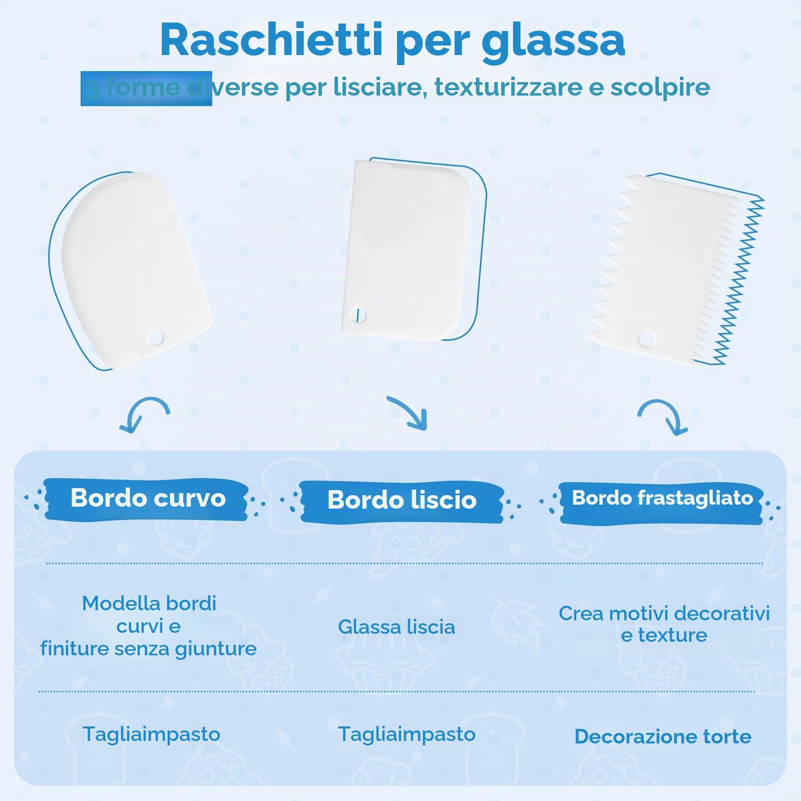 Ohuhu Piatto Girevole per Torte, 11 Pollici Piatto Girevole with Base Antiscivolo e Accessori - 2 Spatola Liscia e 3 Pettini Liscia, Kit Pasticceria per Decorare Torte, Scelta Regalo Perfetta