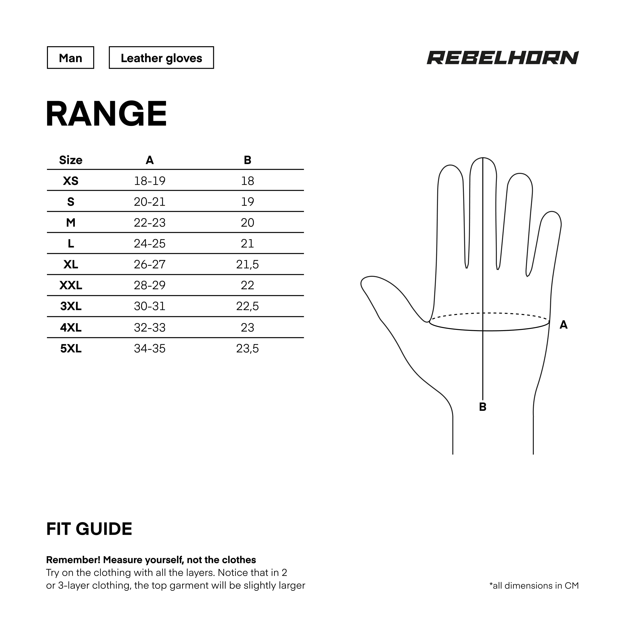 REBELHORN Range Motorradhandschuhe Herren | Ziegenleder | Knöchel SAS-TEC Protektoren | Superfabric Einsätze | Doppelte Manschettenverstellung | Wischer am Daumen | Größen bis 5XL