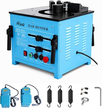 RB-25 Electric Hydraulic Rebar Bender, 1700W, Portable | Bends #8 1" Rebar 3.5-Second 180 Bend 1700W Hydraulic Power Heavy-Duty Steel Bar Bender Two-Person Portable Design