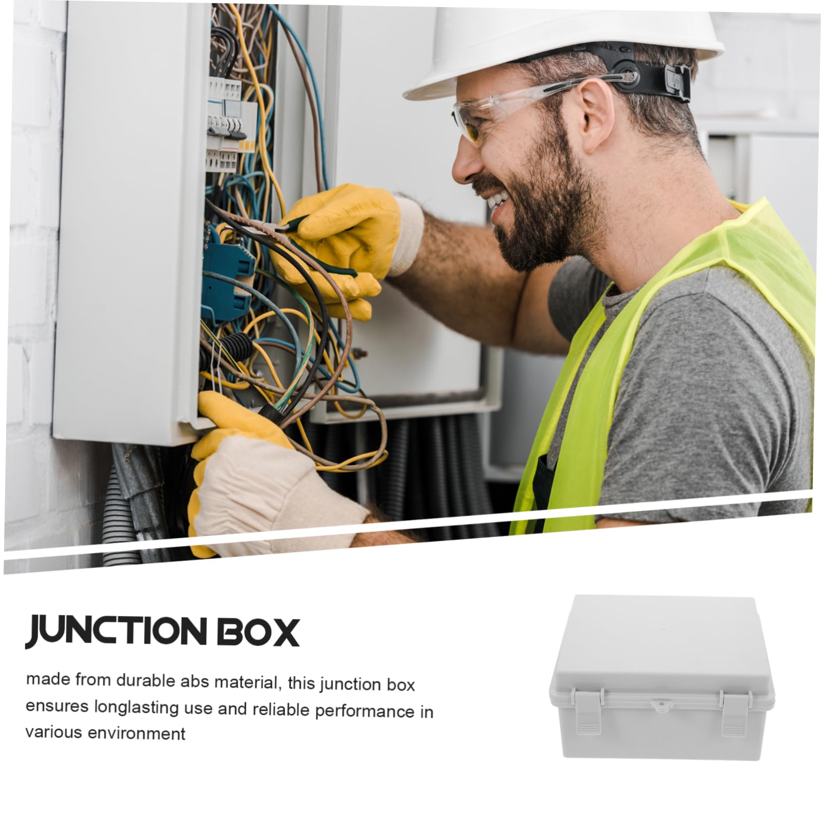Boîte de Jonction Étanche Extérieure Abs Blanc 2 Pièces