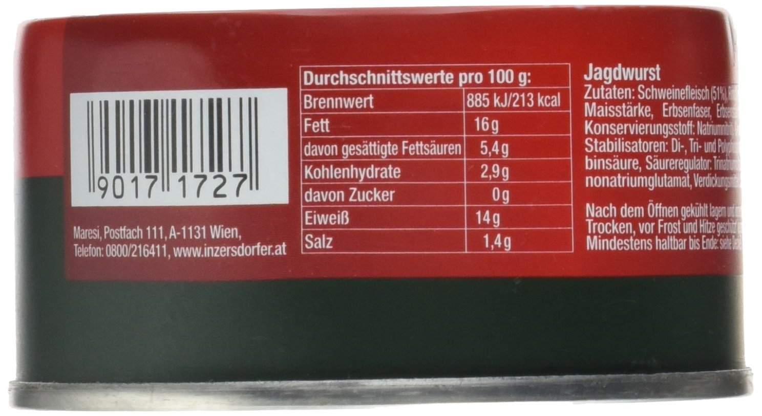 Inzersdorfer Jagdwurst, 24er Pack (24 x 125 g)