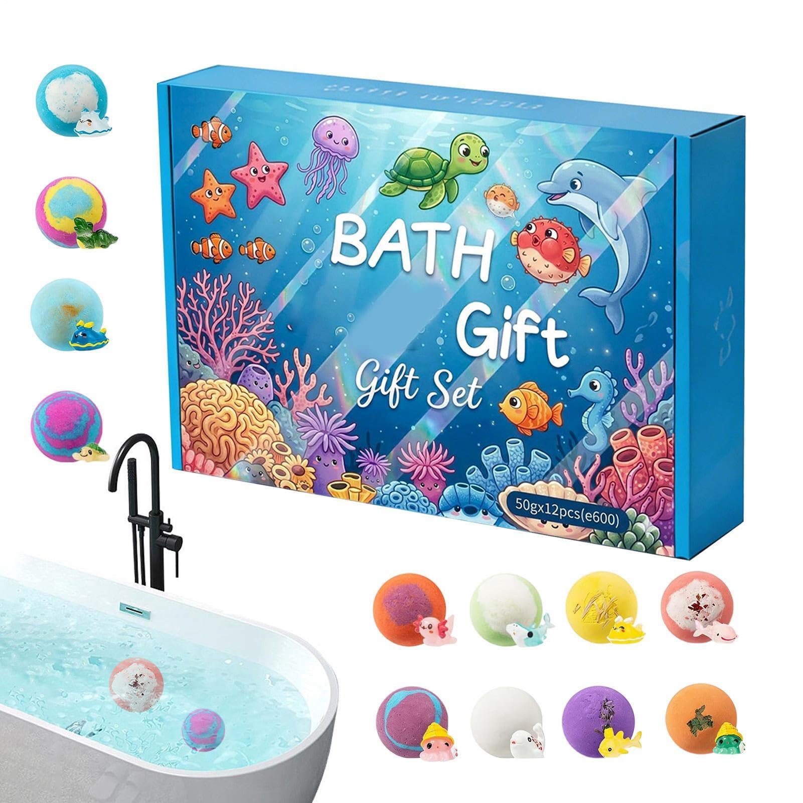 Badespielzeug mit Salz, 12-teiliges Set, lustig, entspannend, natürlich, für Bad, Haus, Haus, Innen- und Außenbereich, Mädchen und Jungen