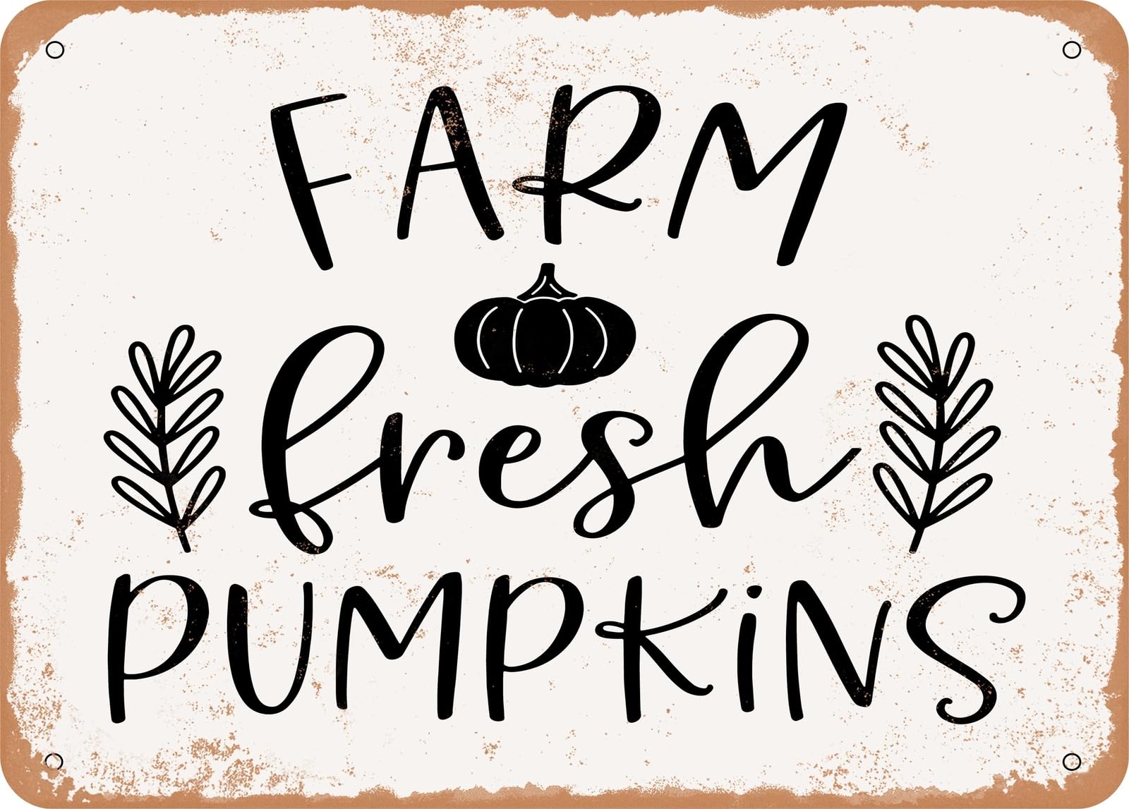 Miaomansenstore Metal Sign - Farm Fresh Pumpkins3 - Vintage Look Sign Home Decor