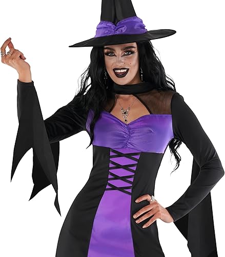 Miniatura 5 de Disfraz de bruja Morph para mujer (3 colores), disfraz de bruja malvada, disfraz de bruja para adultos, disfraz de bruja para mujer de Halloween