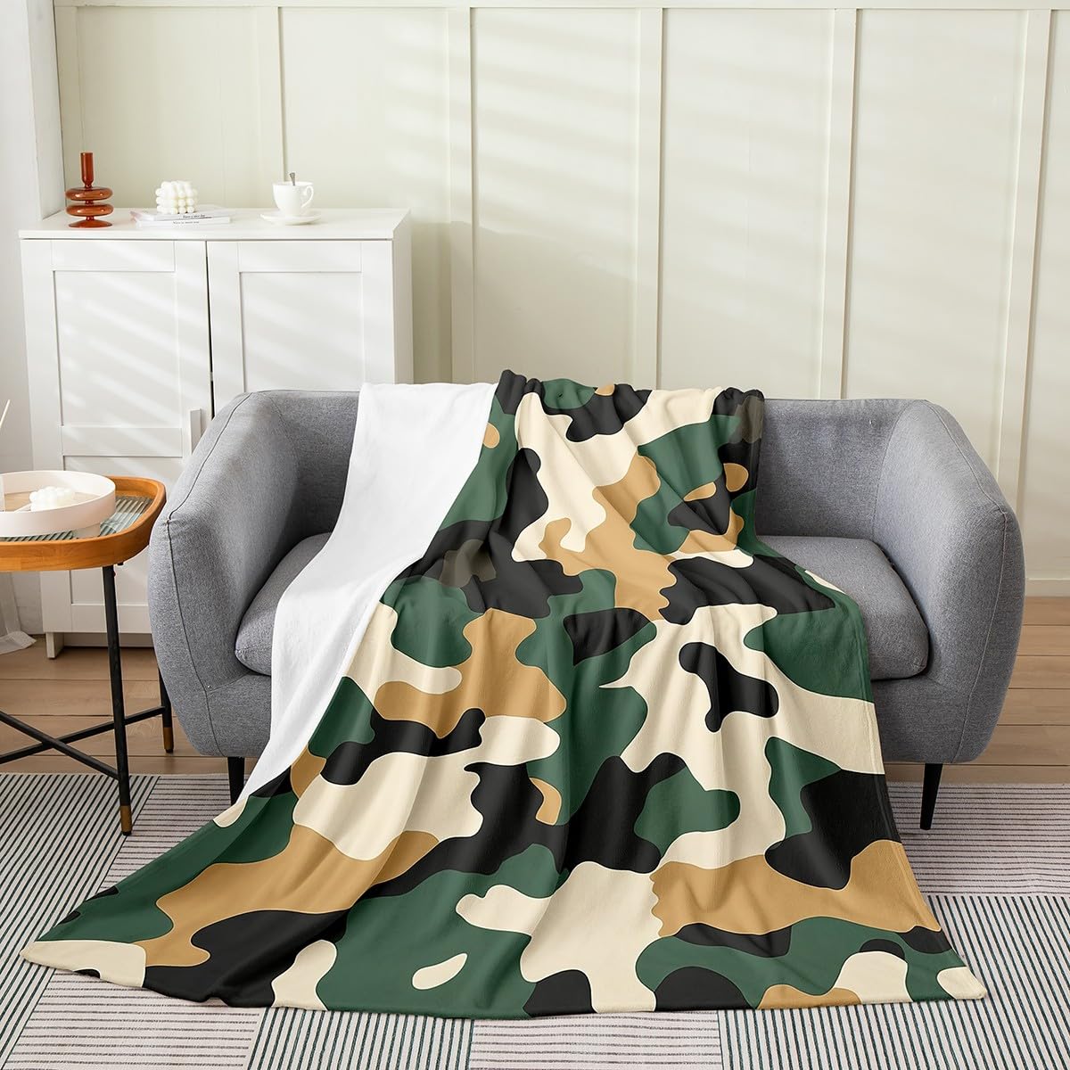 Black Brown Camouflage Blanket Ethnic Tribe Arrow Aztec Throw Blanket African Tribal Camo Fleece Blanket Indian Tribal Geometry Twin 60x80 Inch Flanne Dark Brown Camo Minky Blanket PREORDER!