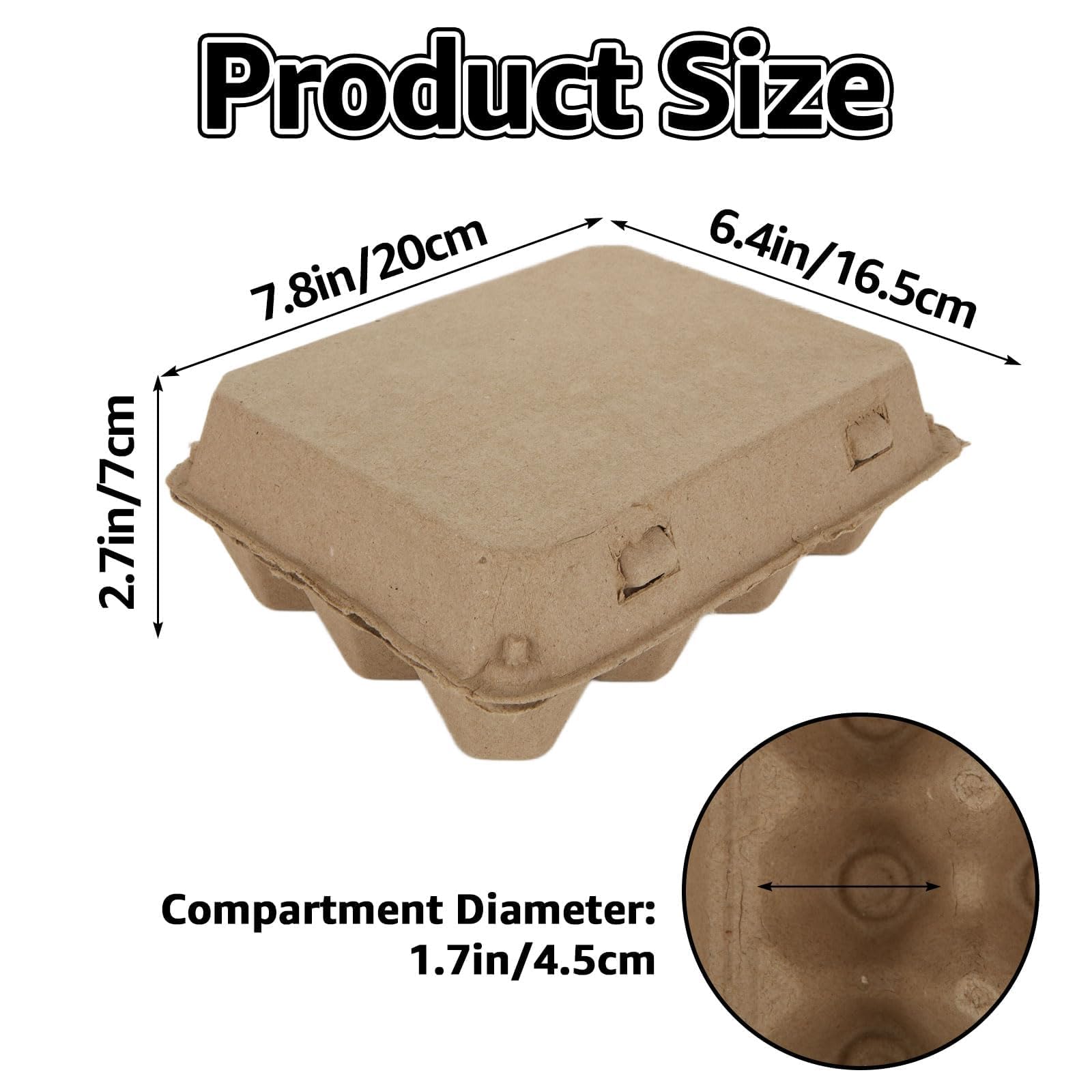 30 Eierkartons, 12 Stück, 3 x 4 Eierkartons, günstige Großpackung, für bis zu 12 Eier, stabiles Design aus recyceltem Karton