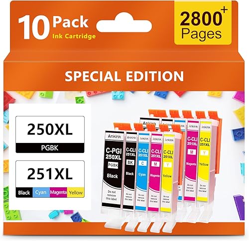 Ankink Cartucho de tinta compatible con Canon PGI-250XL CLI-251XL compatible con PIXMA MX922 MX920 MG5520 MG5420 MG7520 IX6820 Series Impresora 250 disponible en Yaxa Colombia