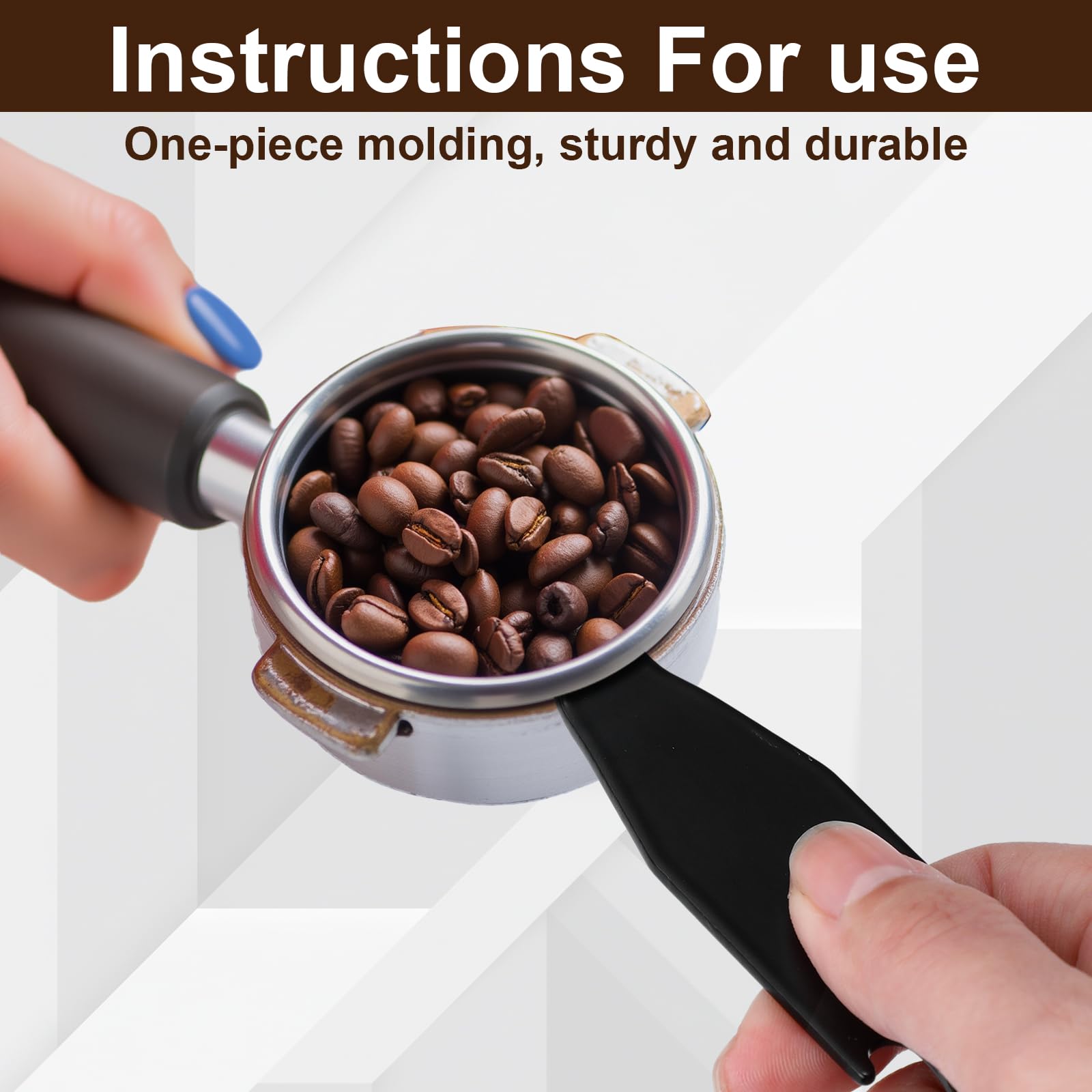 Strumento di rimozione del filtro del caffè in acciaio inox, per accessori per la pulizia dell'espresso, 2 pezzi, nero