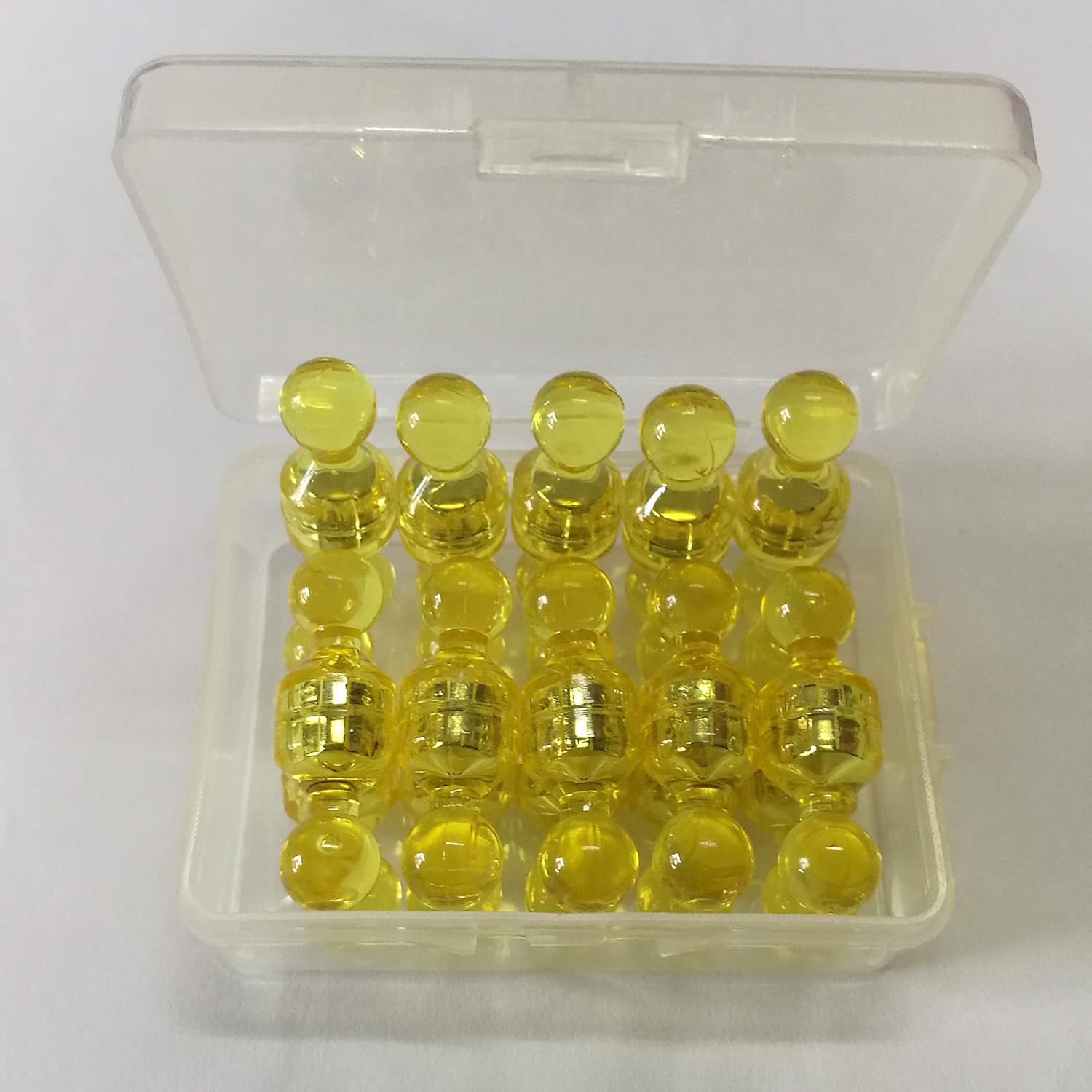 30PCS Push pin Color pins, Ideal for use as Refrigerator Stickers, whiteboard Magnets, map Magnets, Calendar Magnets, Office Magnets and School Magnets (Yellow)