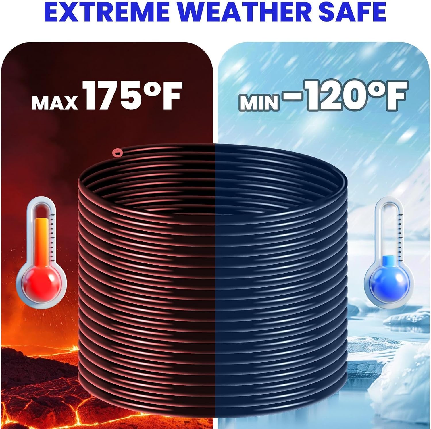 100ft 3/8" Self Sinking Aeration Hose for Pond Hose Kit with 4 Stainless Steel Clamps & 4 Copper Menders, pond tubing Easy Installation, Pond Tubing for Aquaculture, Garden, Lake & Water Garden