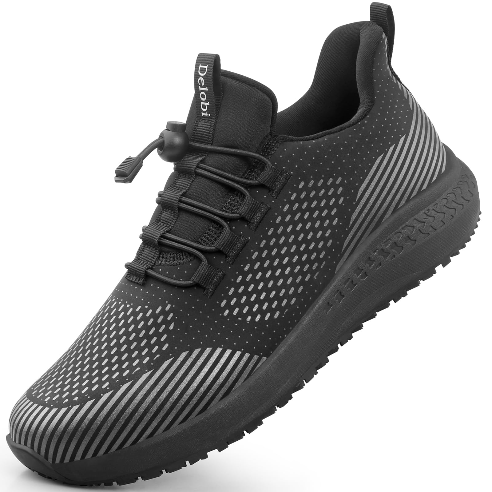 AEHAO Men's Non Slip Shoes Food Service,Waterproof Mens Restaurant Work Shoes,Slip Resistant Kitchen Chef Shoes for Men,Water and Oil Resistant,Walking Sneakers Lightweight,Black 7