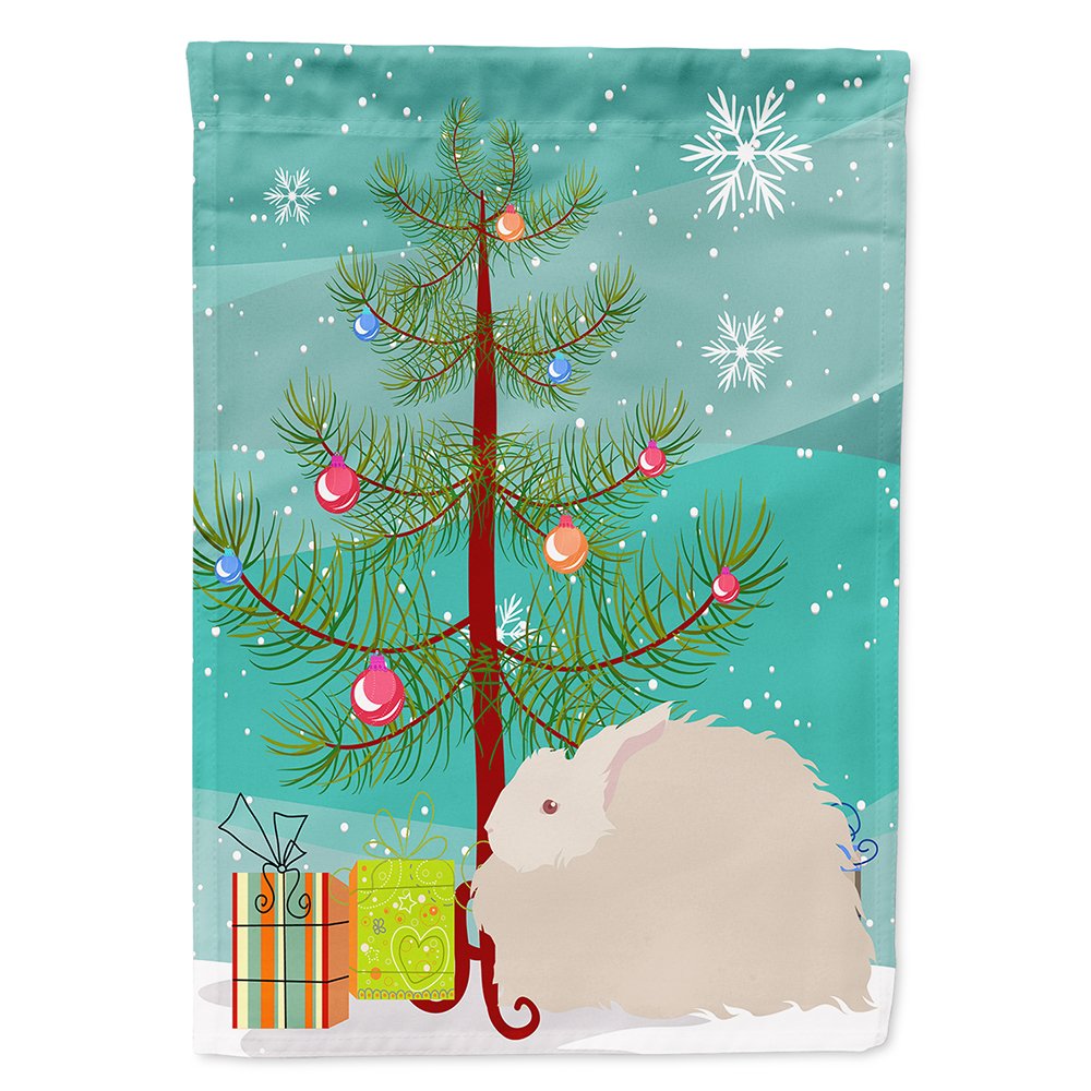 Drapeau de jardin lapin Angora grand format toile Noël BB9326CHF