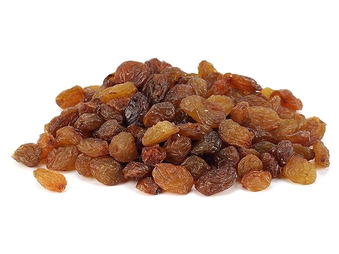 These seedless sultana raisins are ideal for snacking on their own, adding to trail mix, or including in baked goods. They can also be used as a fruity topping for yogurts, cereals, salads, or desserts. With their convenient 2.2 lb packaging, these raisins are easy to store and enjoy at home or on the go. Whether you're looking for a quick and satisfying snack or a flavorful ingredient for baking, Yupik Organic Sultana Raisins are a versatile and nutritious choice. Description by ChatGPT.