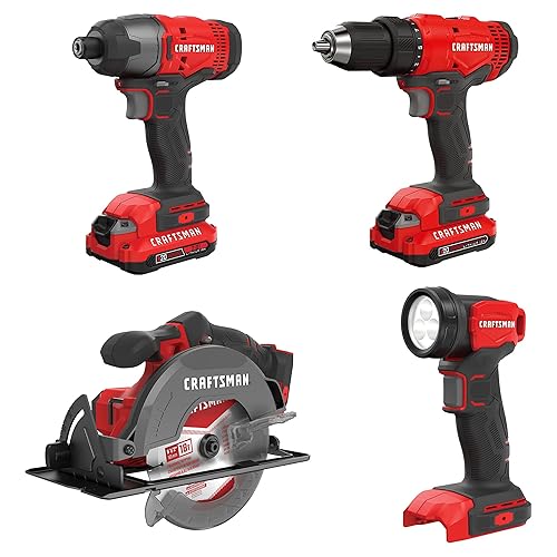 CRAFTSMAN V20 MAX Cordless Power Tool Kit, Circular Saw with