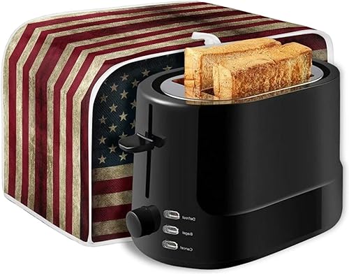 Miniatura 6 de Psesaysky American Flag - Fundas para tostadoras de 4 rebanadas para cocina, hogar, a prueba de polvo, accesorios de cocina antisalpicaduras para