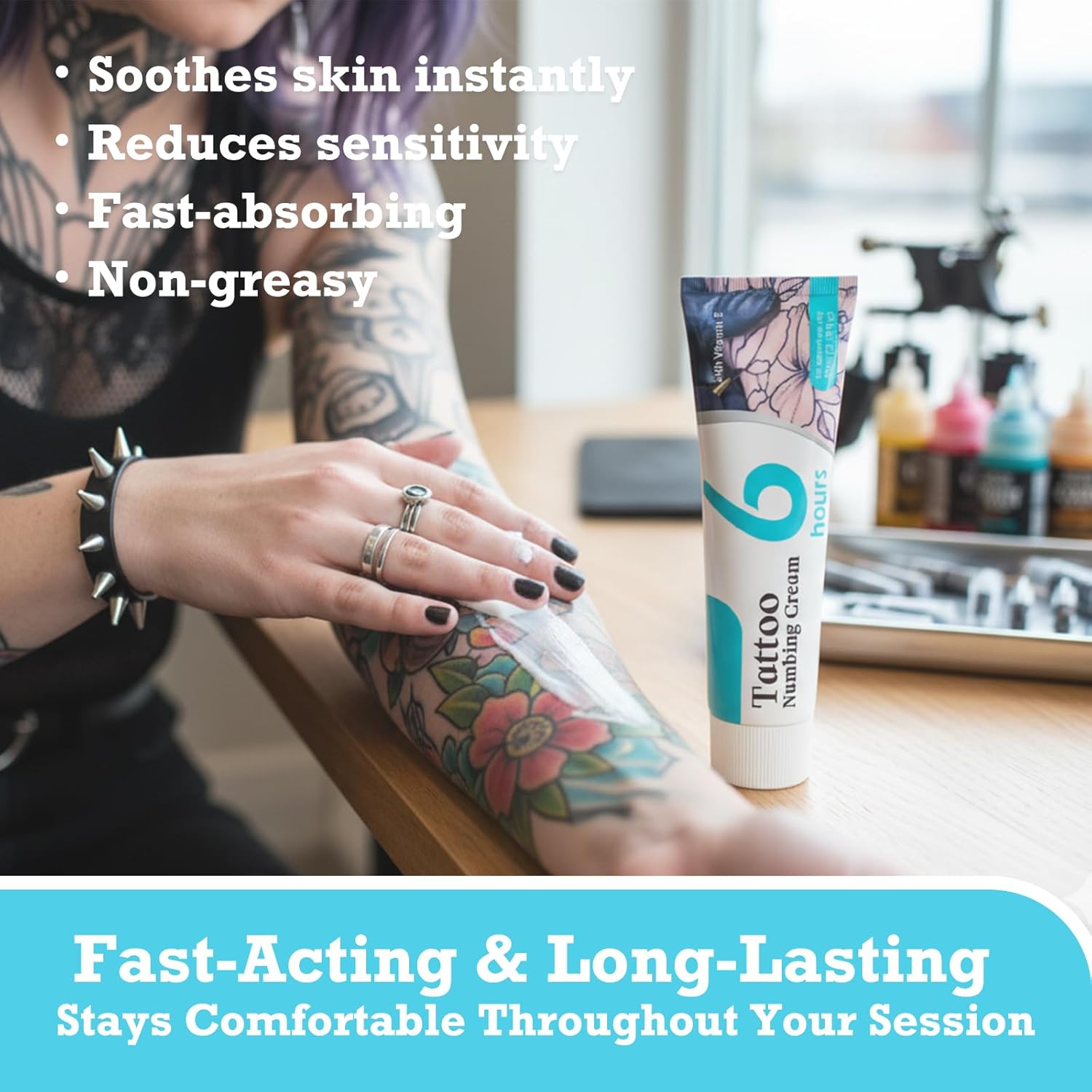 Tattoo & Waxing Prep Comfort Cream – Extra-Comfort, Fast-Absorbing Soothing Formula with Emu Oil for Sensitive Skin – 2.12 fl oz - Image 3