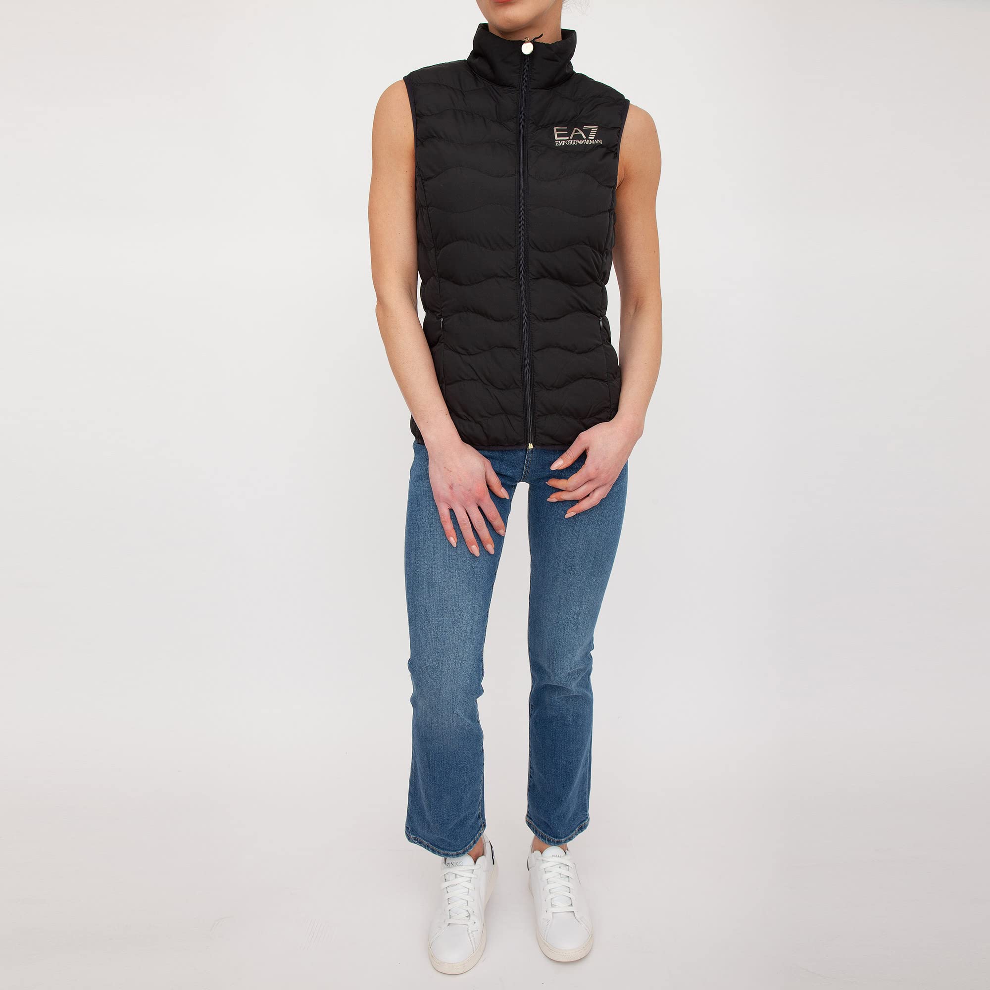 EA7 Smanicati Donna Logo 8ntq08 tnf8z l Nero