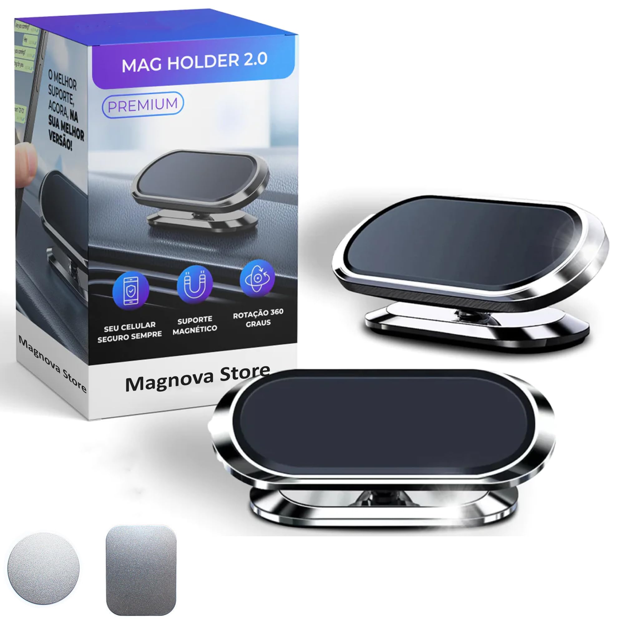 Magnova Store Magnetic Mobile Holder for Car Dashboard, Car Mount, Universal 360°Rotation Car Phone Holder, 8X Strongest & Safest Magnets Car Mount Phone Holder for All Smartphone (B0B42WK9VN) Amazon Price History, Amazon Price Tracker