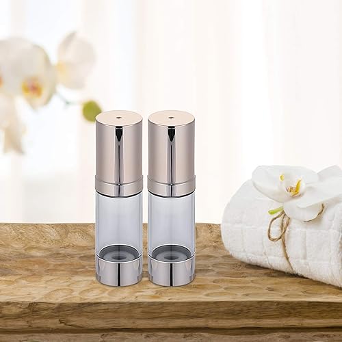 Miniatura 9 de Exceart 6 botellas de plástico de viaje con aerosol, vacío, rellenable, reutilizable, bomba de líquido, dispensador cosmético, para artículos de