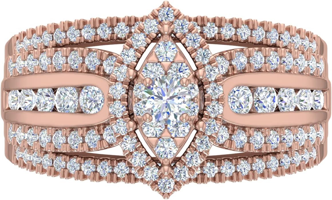 1 Carat Diamond Engagement Ring Band in 14K Gold