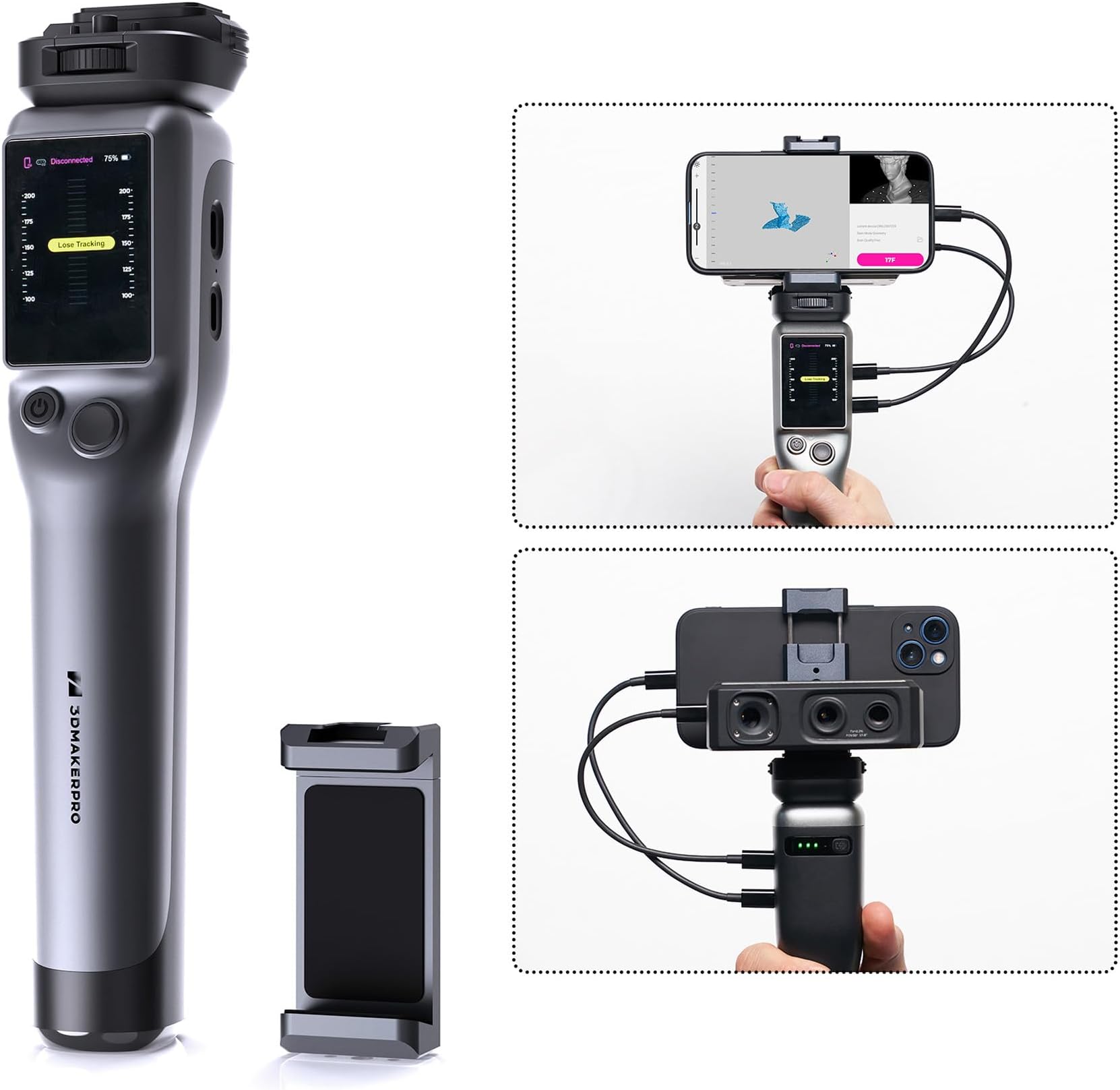 Portable Smart Grip for Seal Seal Lite 3D Scanner