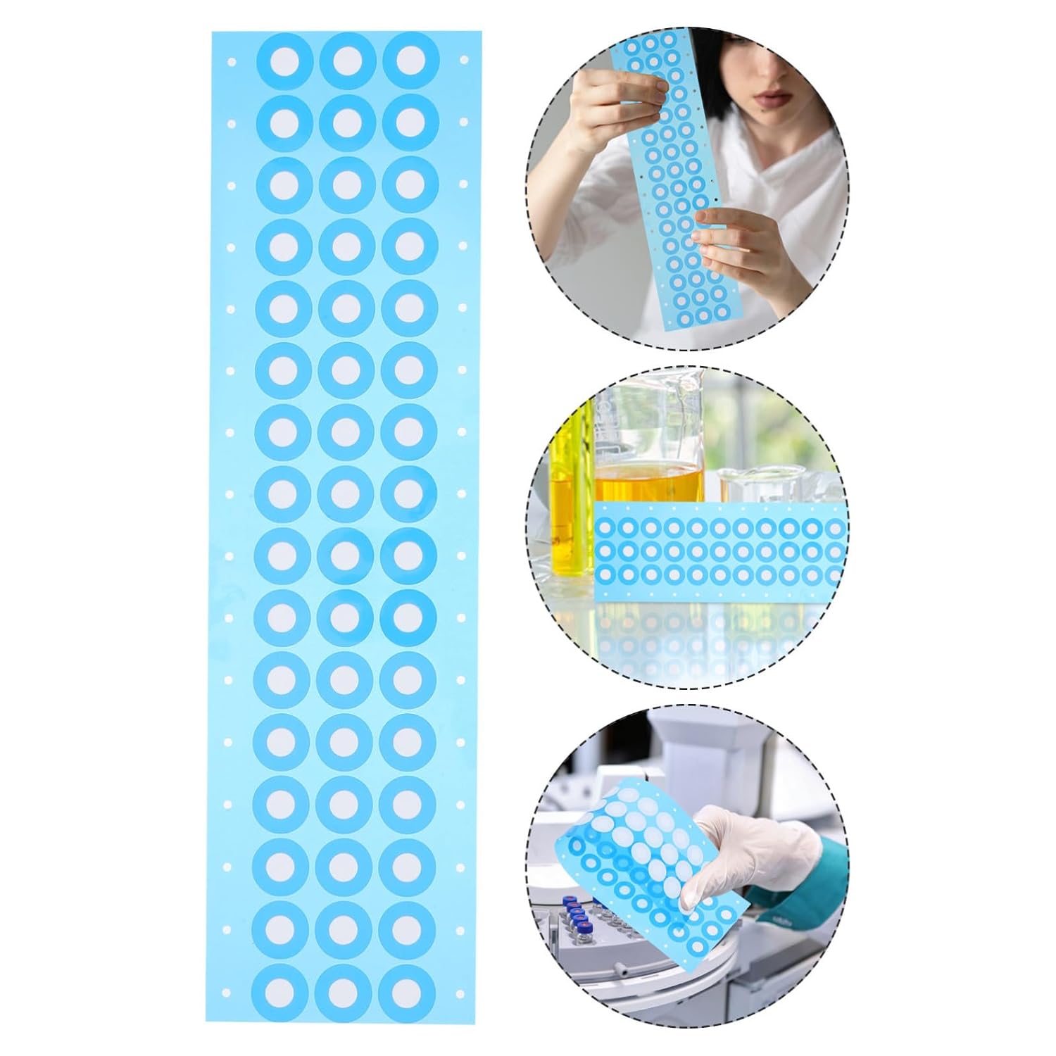 ULTECHNOVO 48pcs Breathable Eptfe Filter Membrane Pads for Mushroom Bottle Caps, Waterproof Barrier Pads with Adhesive for Mushroom Cultivation and Bottle Lid Isolation