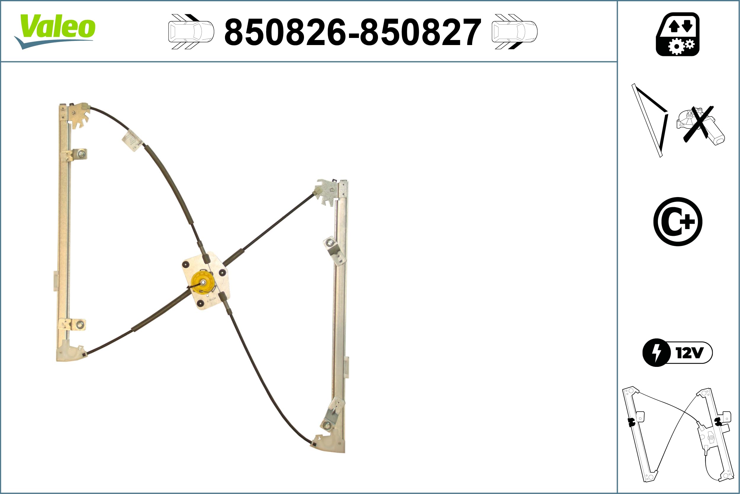 Valeo Leve-Vitre Avant Gauche 850826