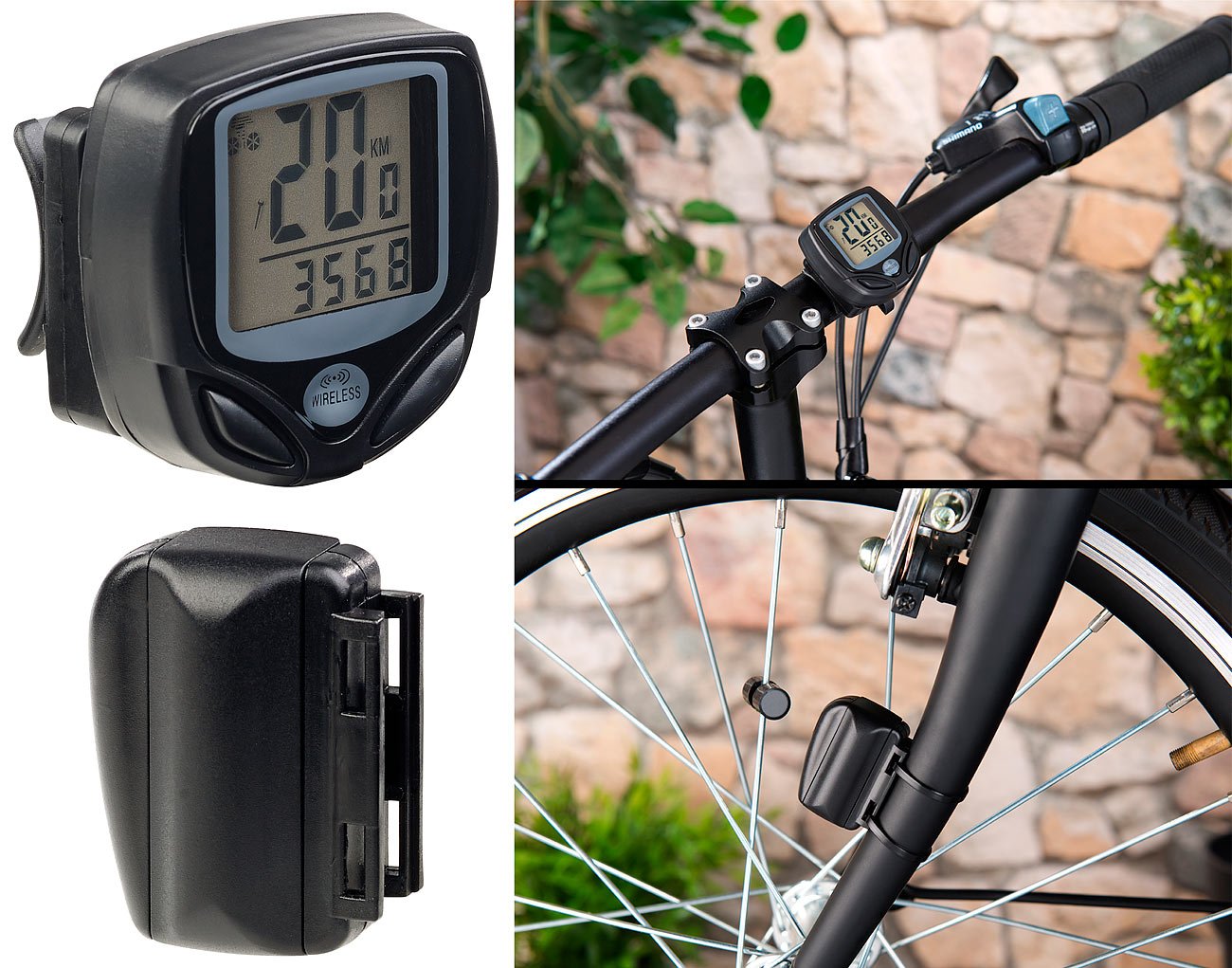 Tachymètre Vélo écran Noir Ordinateur De Vélo LCD Sans Fil - Tachymètre