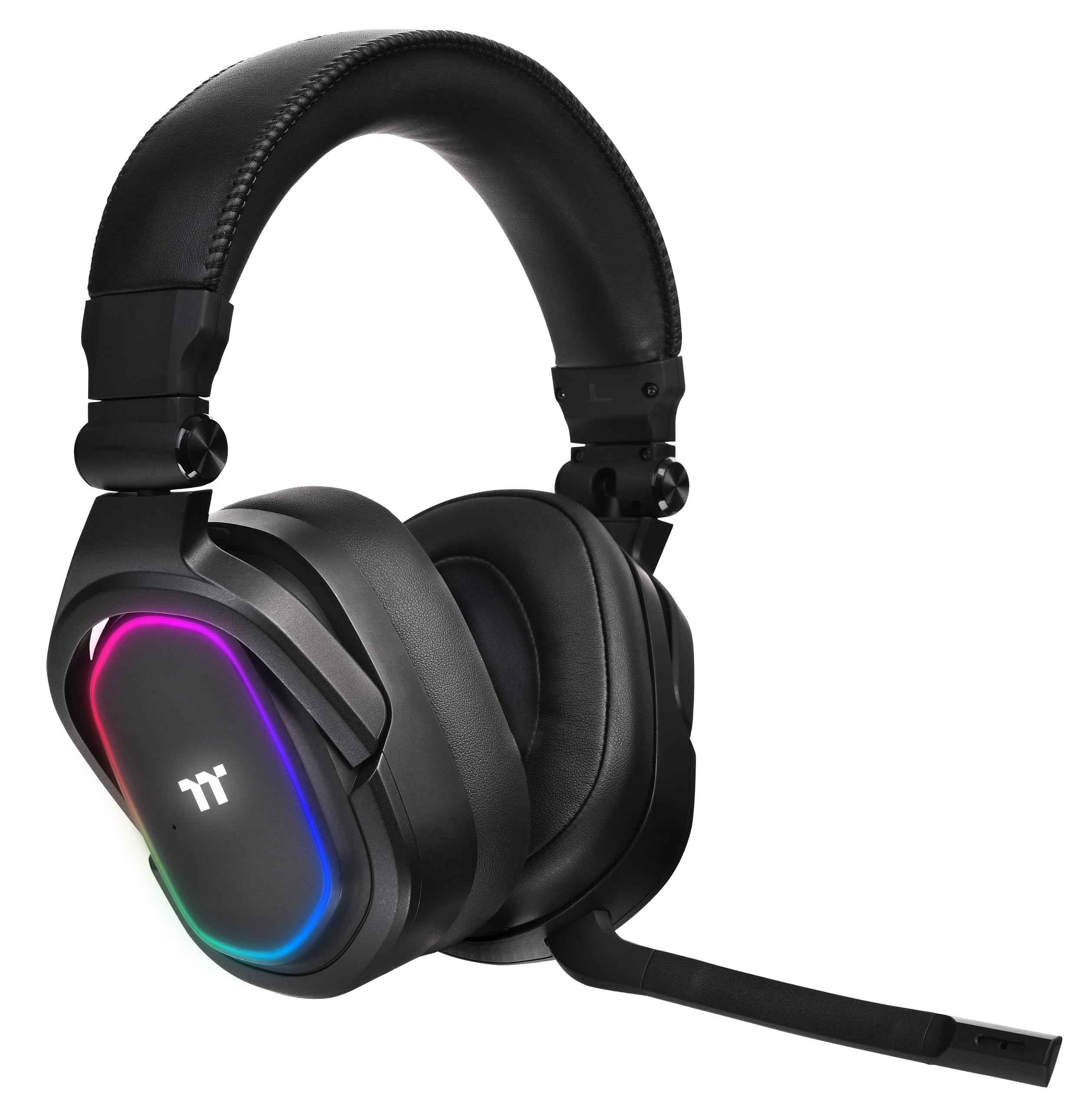 Thermaltake Argent H5 RGB 7.1 Surround Sound Gaming Headset | Micrófono bidireccional | Almohadillas de Espuma viscoelástica | PC/Xbox One/PS4/ Switch/Mobile | Negro