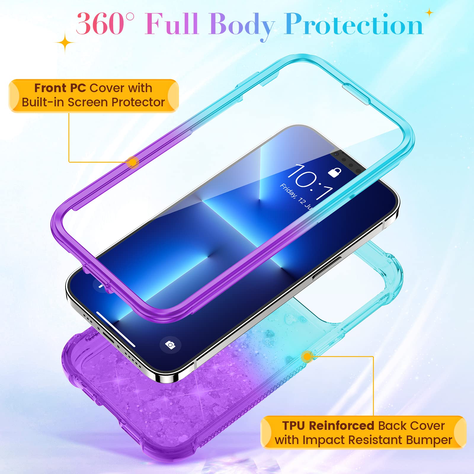 Amazon.com: Ruky for iPhone 13 Pro Max Case with Built-in Screen