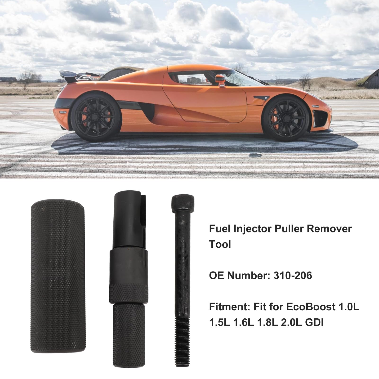 Estrattore per Iniettori di Carburante 310‑206 Strumento per Rimuovere Iniettori di Motori a Benzina Antiruggine per 1.0L 1.5L 1.6L 1.8L 2.0L GDI Estrattore per