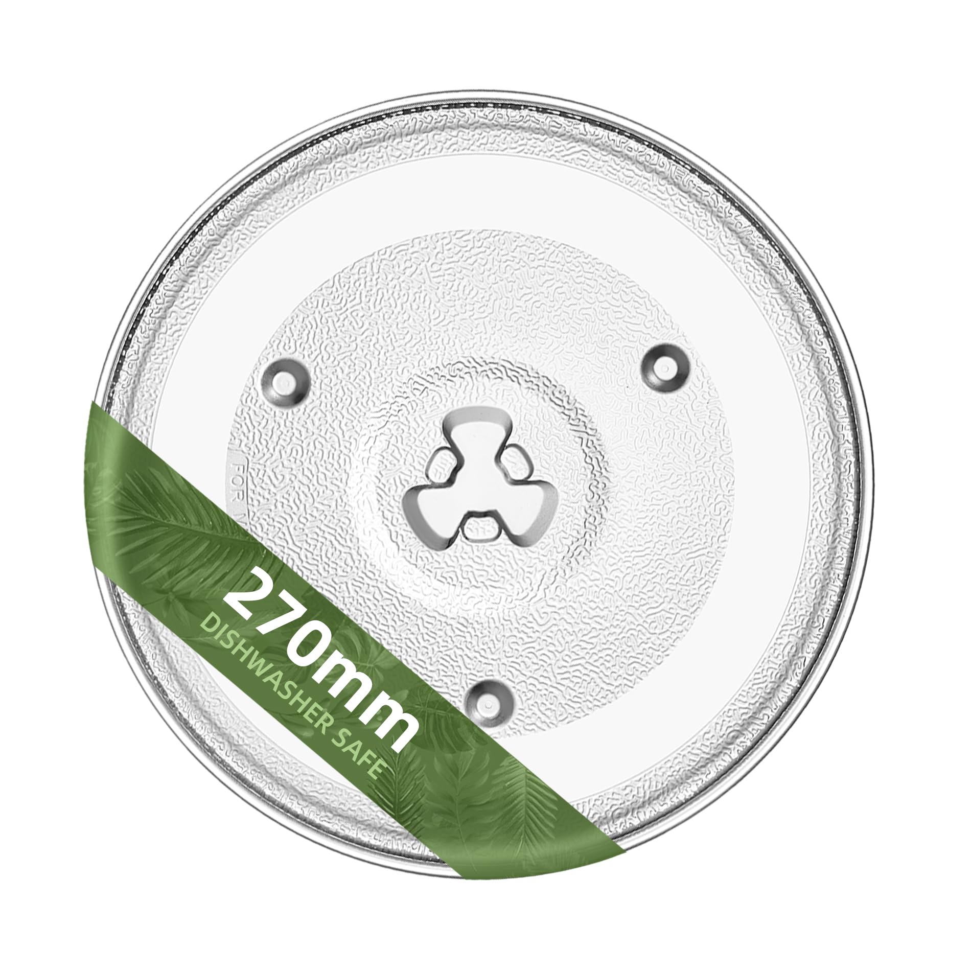Gemroom 270mm Microwave Glass Turntable Compatible with Hamilton Beach P90D23AL-R1, GE WB48X26755, 270 mm Replacement Microwave Glass Plate for Whirlpool WPW10551236 — image 1