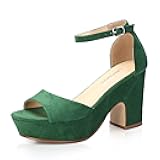 Women's Platforms Wedges Sandals Suede Open toe Ankle Strap Fashion Wedding Sexy Dress Block Chunky High Heels Pumps Shoes