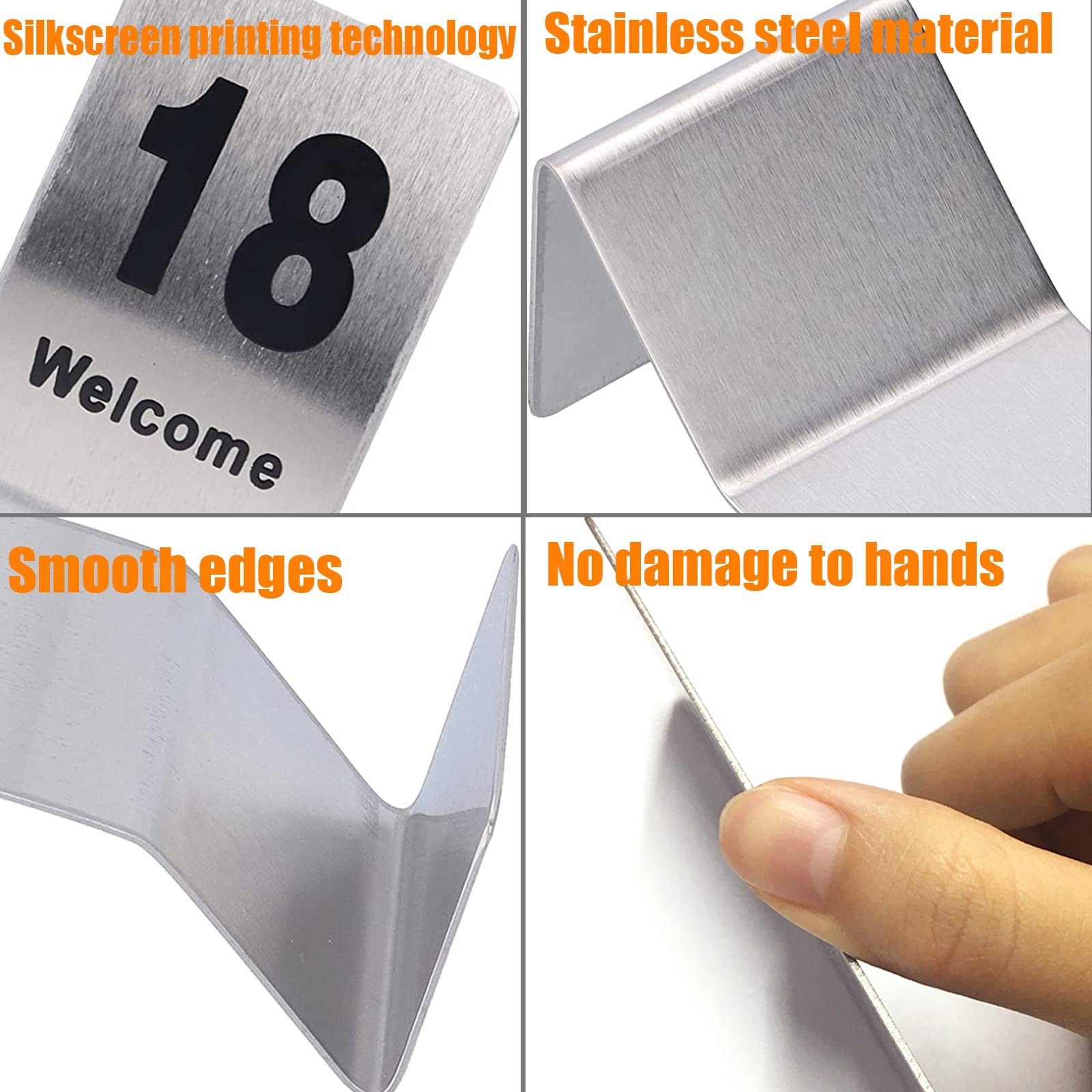 Tarjeta de Asiento de señal Digital Número 1-25/50, Ciclo de números de Mesa Utilizado, Carteles de Mesa de Acero Inoxidable, para Eventos de Fiesta en Interiores o Exteriores util