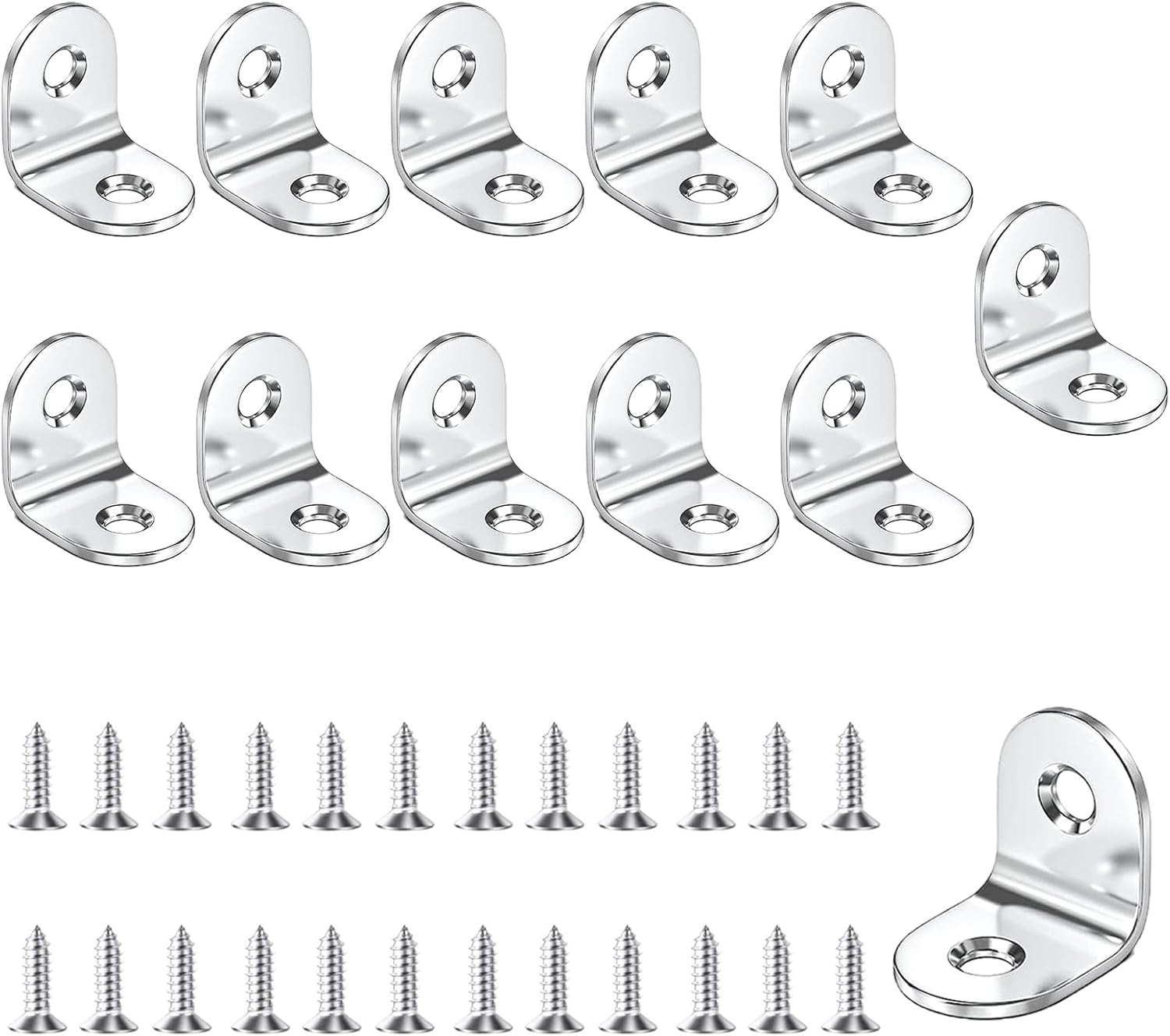 12 Pcs Corner Bracket 90 Degree Right Angle Brackets,Corner Bracket L