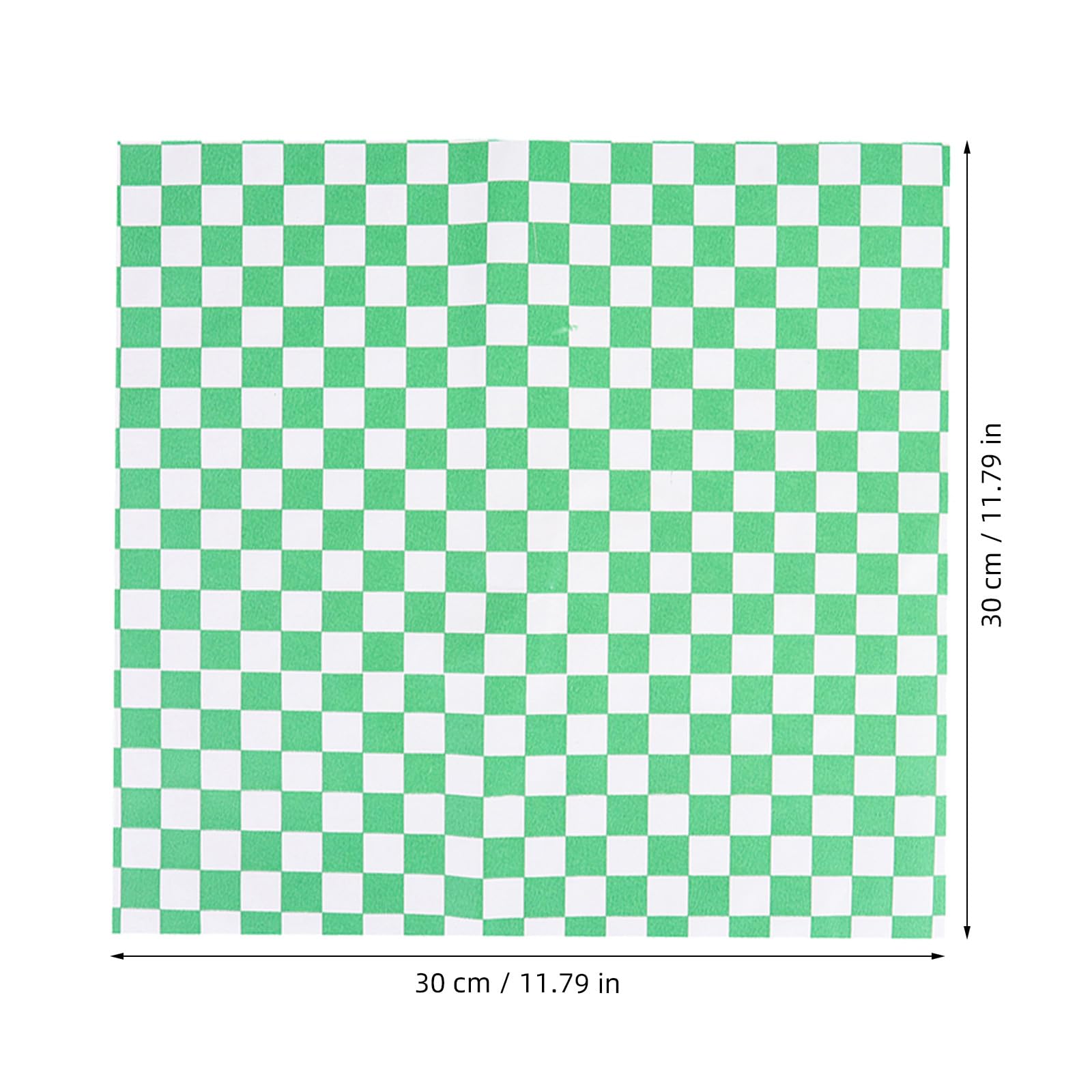 OSALADI 200 szt. arkuszy papieru do pakowania żywności – jednorazowe, | Papier do pieczenia 11,8'' do burgerów i kanapek – w kratkę, do koszyka na żywność, zielony