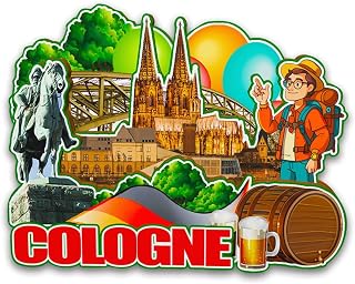 Colonia Alemania - Imán de madera para nevera, diseño de monumentos 3D, recuerdo coleccionable, decoración hecha a mano, 6630