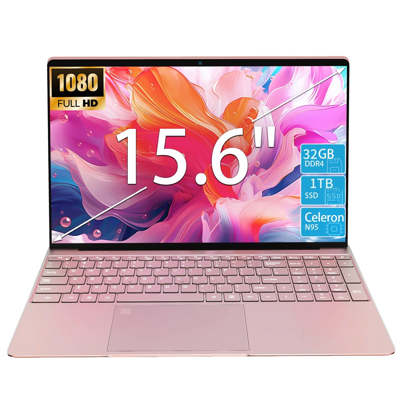 Amazon.com: 15.6 Inch Laptop, N95 Processor (4C4T, 1.7-3.4