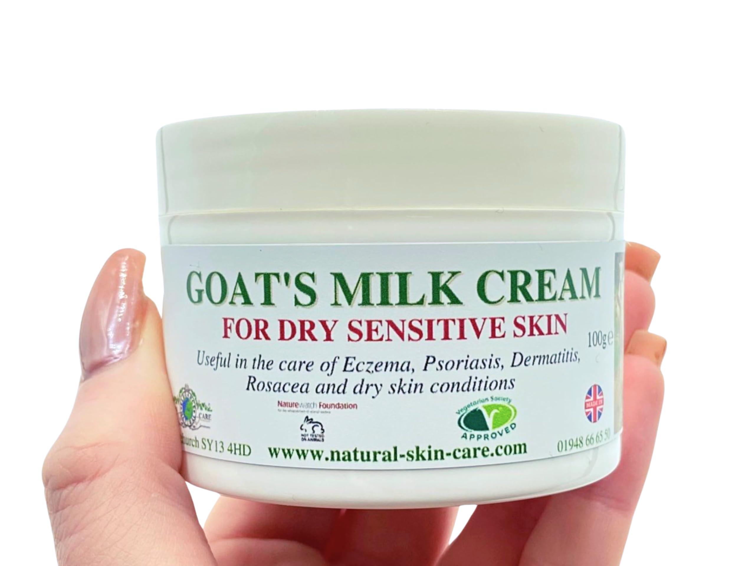 Goat's Milk Moisturising Cream 100g Psoriasis Eczema Dry Skin Dermatitis